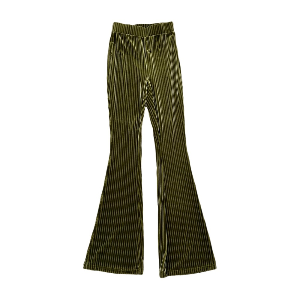 Ribbed flare pants